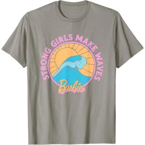 imageBarbie  Strong Girls Make Waves TShirtSlate Grey