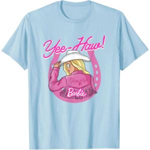 imageBarbie  YeeHaw Lets Ride TShirtBaby Blue
