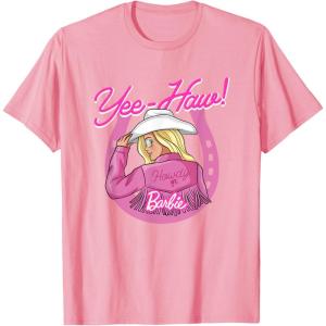 imageBarbie  YeeHaw Lets Ride TShirtPink