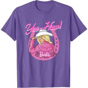 imageBarbie  YeeHaw Lets Ride TShirtPurple Heather