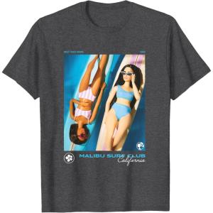 imageBarbie  Malibu Surf Club California TShirtDark Heather Grey