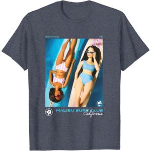 imageBarbie  Malibu Surf Club California TShirtHeather Blue