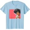 imageBarbie  1980s Black Barbie Illustration TShirtBaby Blue