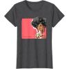 imageBarbie  1980s Black Barbie Illustration TShirtDark Heather Grey