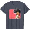 imageBarbie  1980s Black Barbie Illustration TShirtHeather Blue