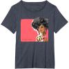 imageBarbie  1980s Black Barbie Illustration TShirtHeather Blue