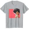 imageBarbie  1980s Black Barbie Illustration TShirtHeather Grey
