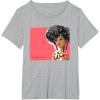 imageBarbie  1980s Black Barbie Illustration TShirtHeather Grey