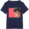 imageBarbie  1980s Black Barbie Illustration TShirtNavy Blue
