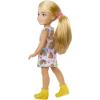 imageBarbie Chelsea Doll Blonde Wearing RainbowPrint Dress and Yellow Shoes Toy for Kids Ages 3 Years Old ampamp UpMulticolor