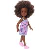 imageBarbie Chelsea Doll Blonde Wearing RainbowPrint Dress and Yellow Shoes Toy for Kids Ages 3 Years Old ampamp UpMulticolor