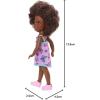 imageBarbie Chelsea Doll Blonde Wearing RainbowPrint Dress and Yellow Shoes Toy for Kids Ages 3 Years Old ampamp UpMulticolor