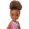 imageBarbie Chelsea Doll Blonde Wearing RainbowPrint Dress and Yellow Shoes Toy for Kids Ages 3 Years Old ampamp UpMulticolor