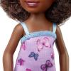 imageBarbie Chelsea Doll Blonde Wearing RainbowPrint Dress and Yellow Shoes Toy for Kids Ages 3 Years Old ampamp UpMulticolor