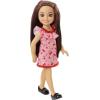 imageBarbie Chelsea Doll Brunette Wearing Ruffled CherryPrint Dress and Black Shoes Toy for Kids Ages 3 Years Old ampamp Up