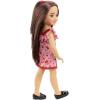imageBarbie Chelsea Doll Brunette Wearing Ruffled CherryPrint Dress and Black Shoes Toy for Kids Ages 3 Years Old ampamp Up