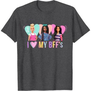 imageBarbie  I Love My BFFs TShirtDark Heather Grey