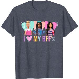 imageBarbie  I Love My BFFs TShirtHeather Blue
