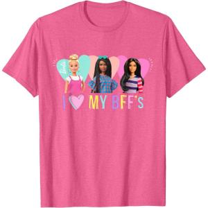 imageBarbie  I Love My BFFs TShirtPink Heather