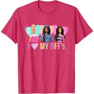 imageBarbie  I Love My BFFs TShirtRed Heather