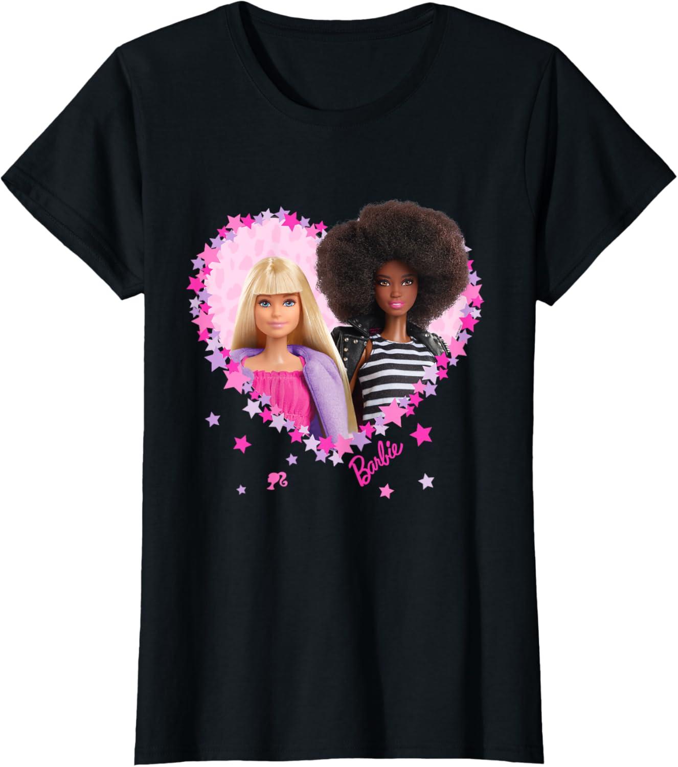 imageBarbie  Barbie Friends Heart TShirtBlack