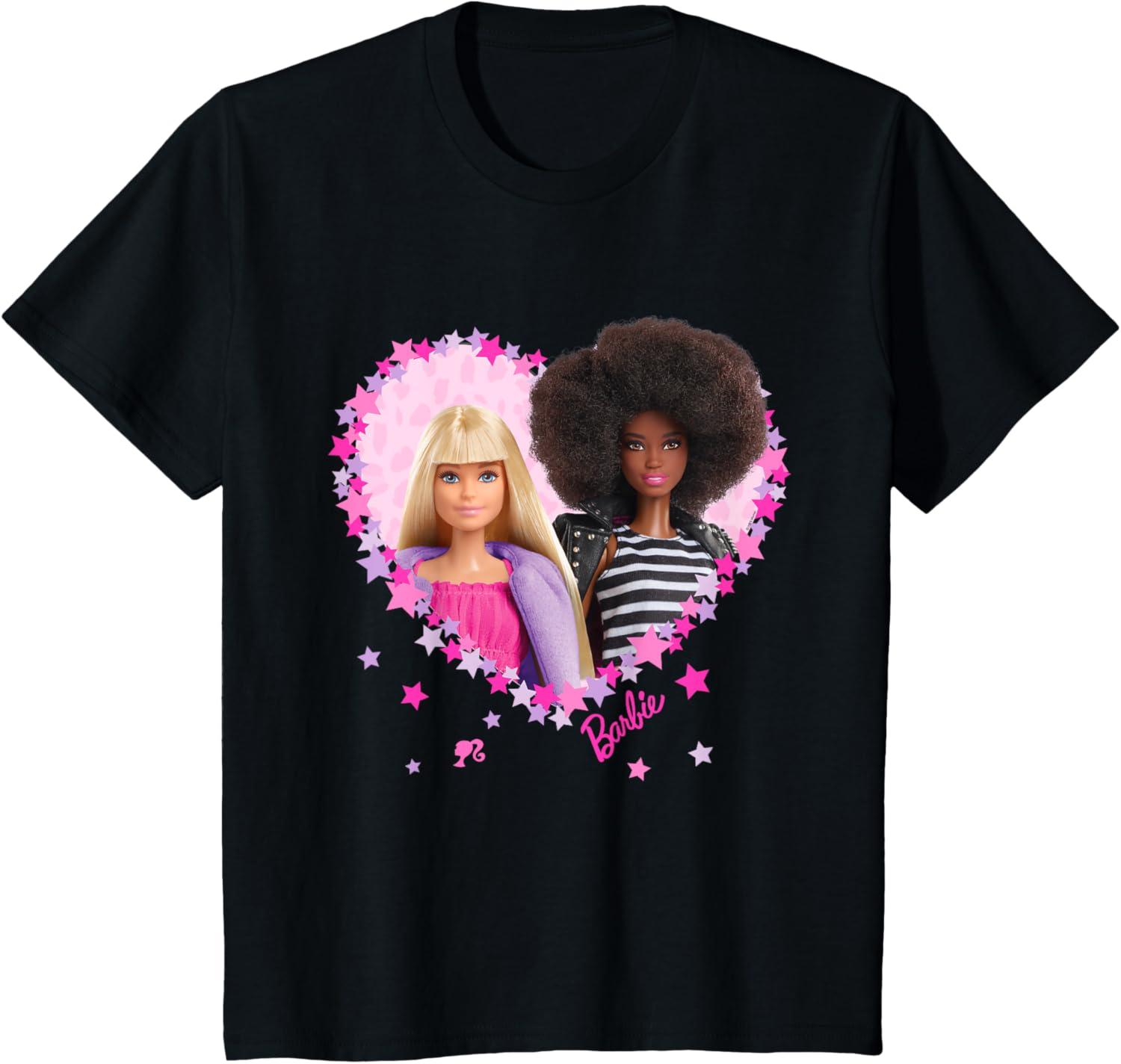imageBarbie  Barbie Friends Heart TShirtBlack