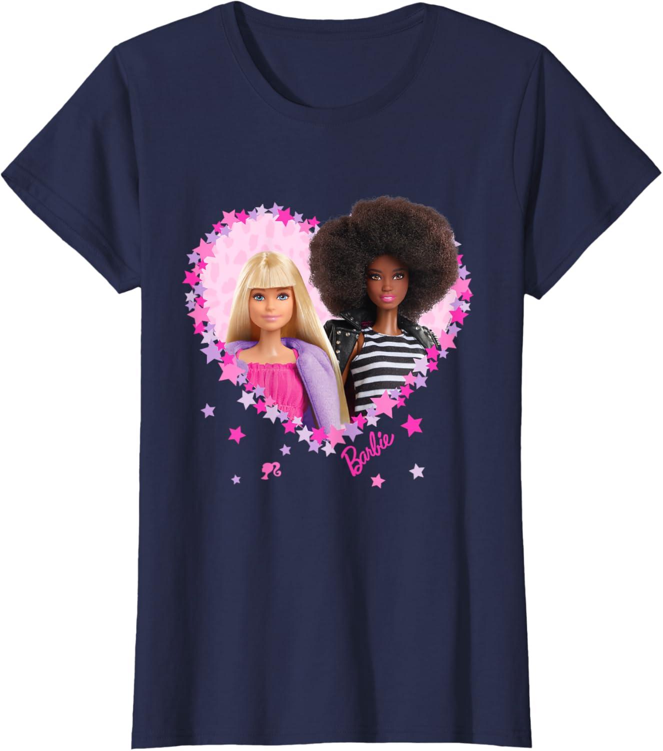 imageBarbie  Barbie Friends Heart TShirtNavy Blue