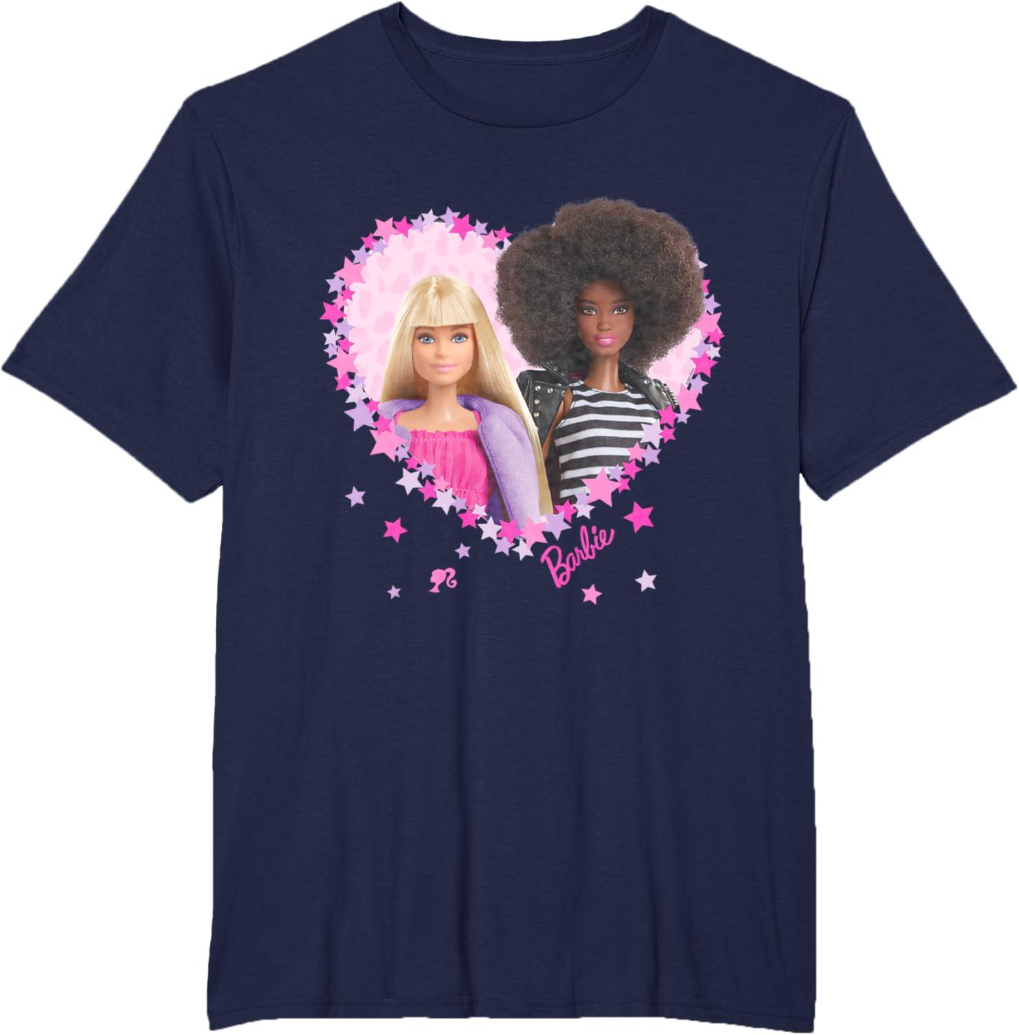imageBarbie  Barbie Friends Heart TShirtNavy Blue