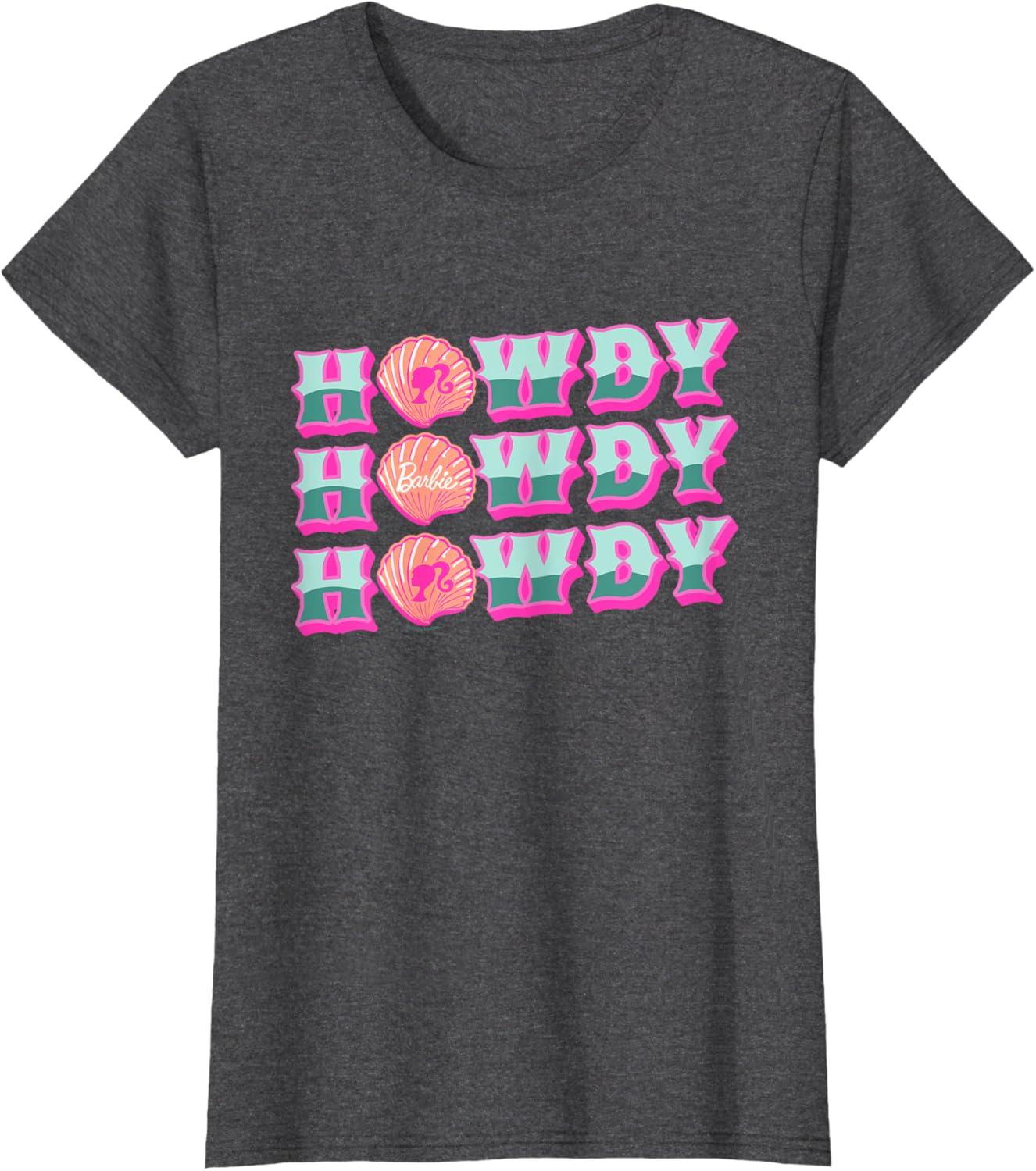 imageBarbie  Howdy TShirtDark Heather Grey
