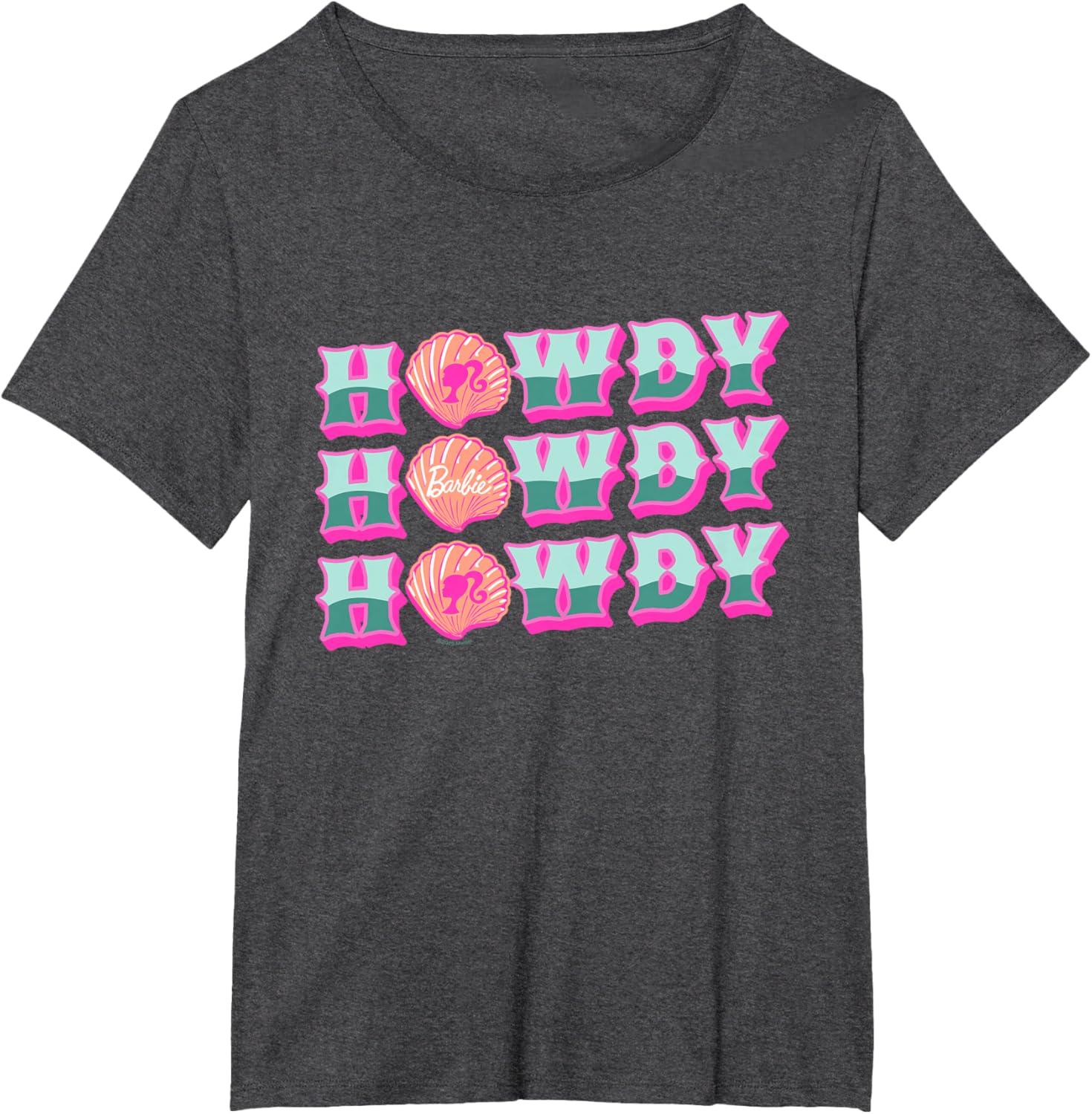 imageBarbie  Howdy TShirtDark Heather Grey