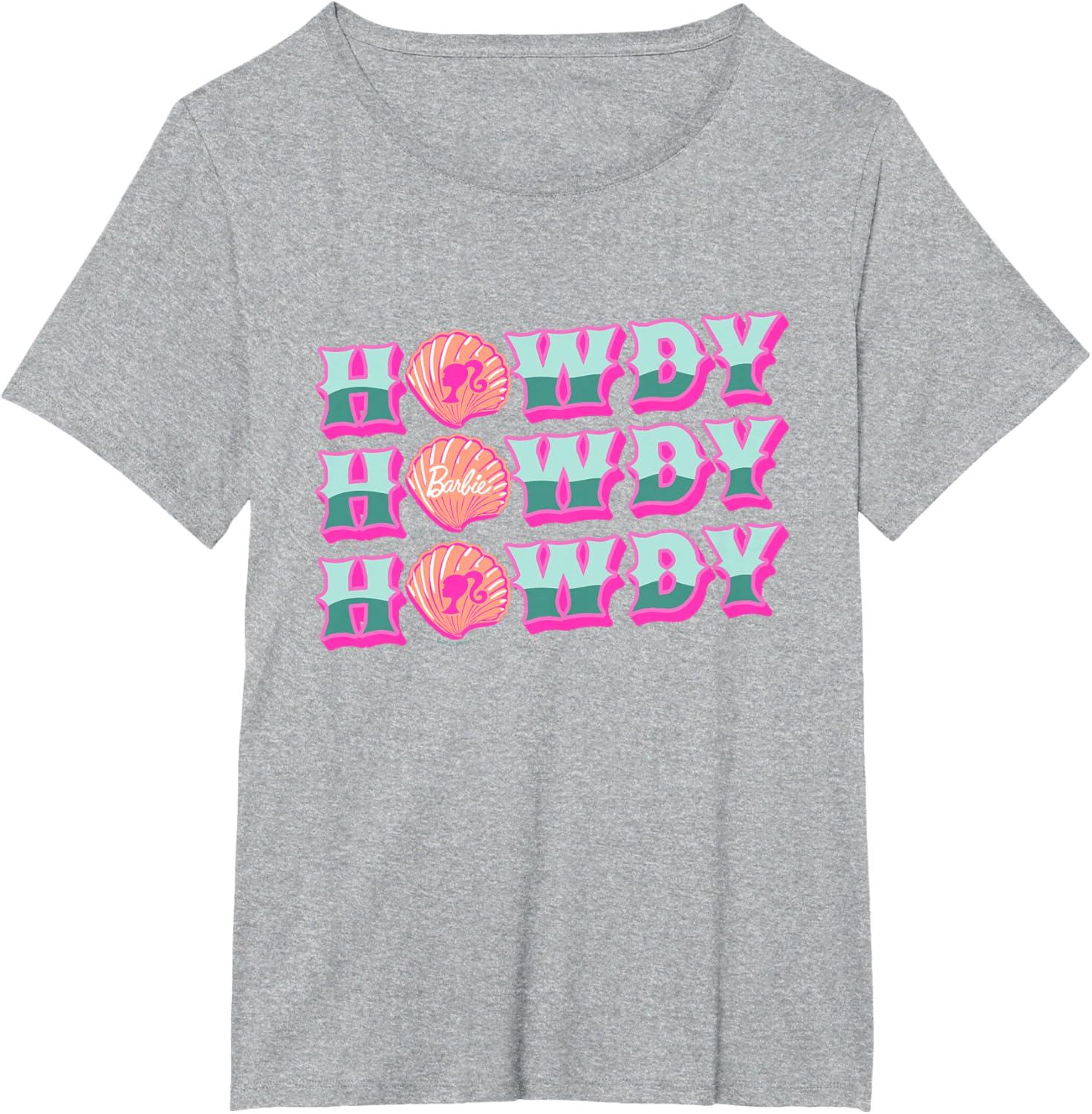 imageBarbie  Howdy TShirtHeather Grey