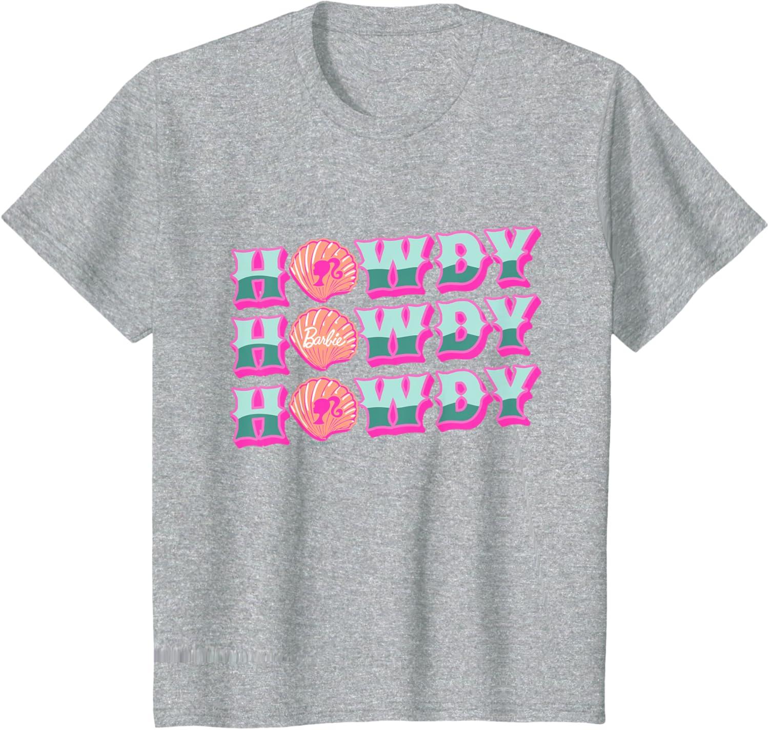 imageBarbie  Howdy TShirtHeather Grey