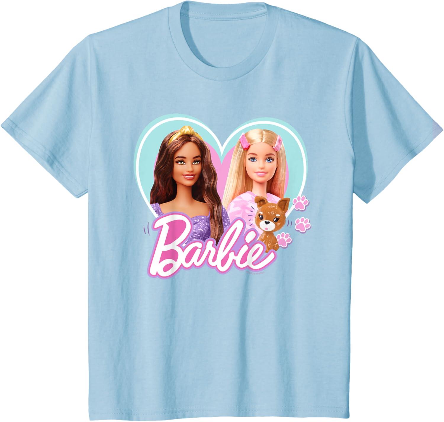 imageBarbie  Pawsitive Vibes TShirtBaby Blue
