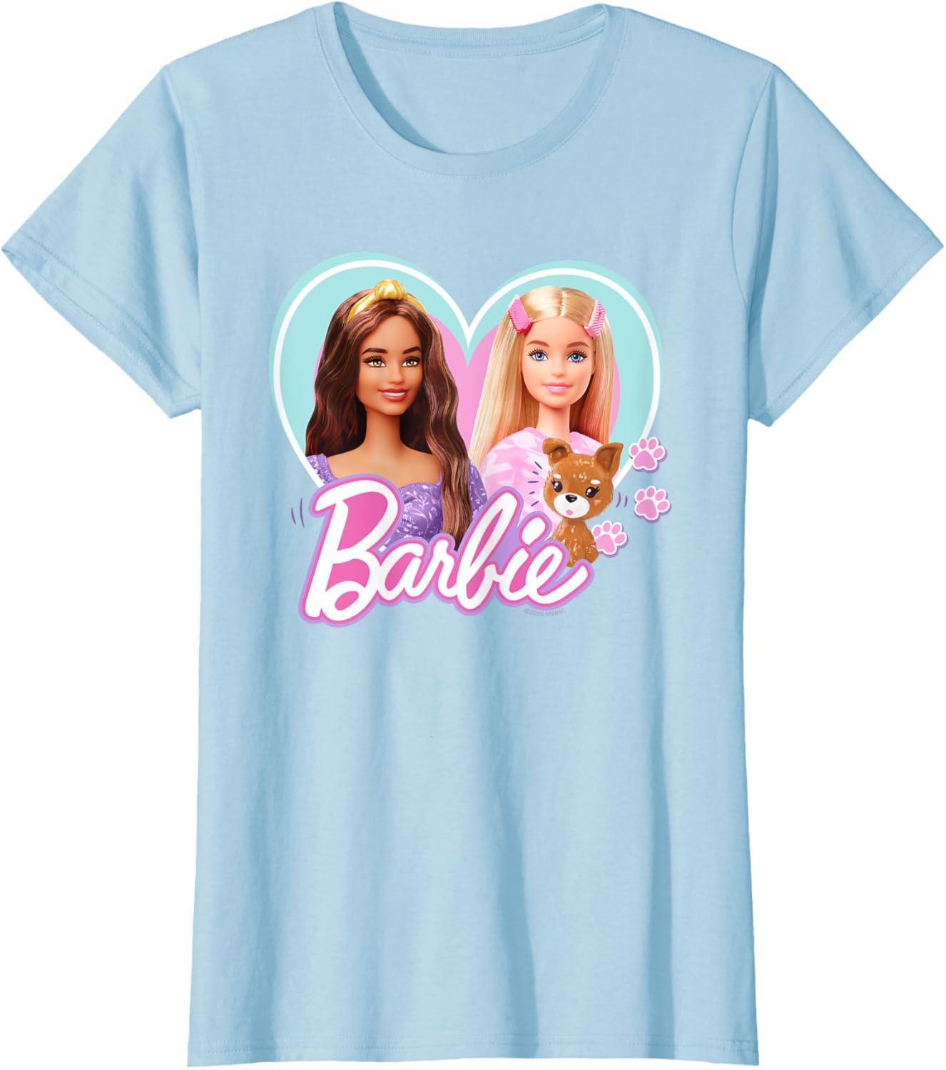 imageBarbie  Pawsitive Vibes TShirtBaby Blue