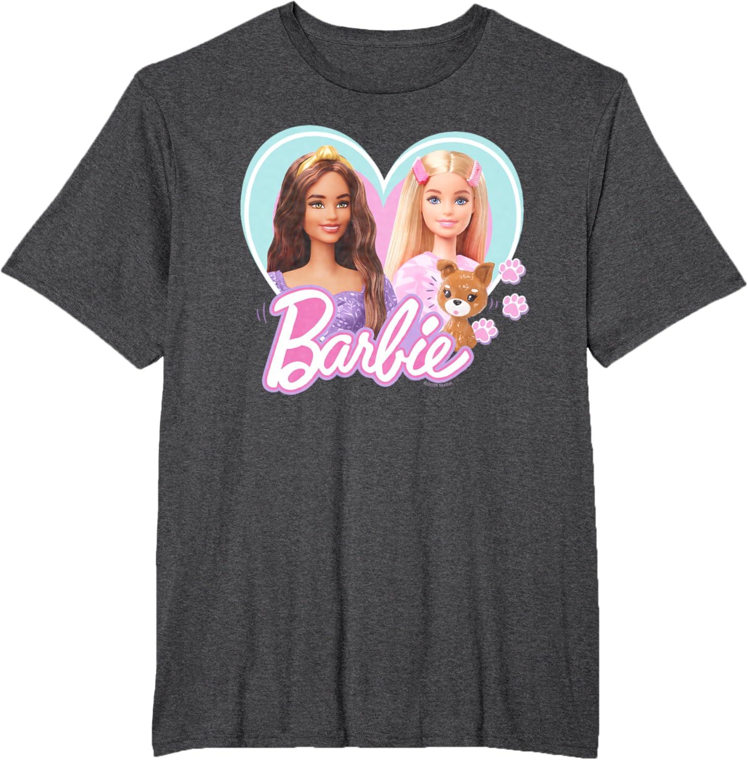 imageBarbie  Pawsitive Vibes TShirtDark Heather Grey