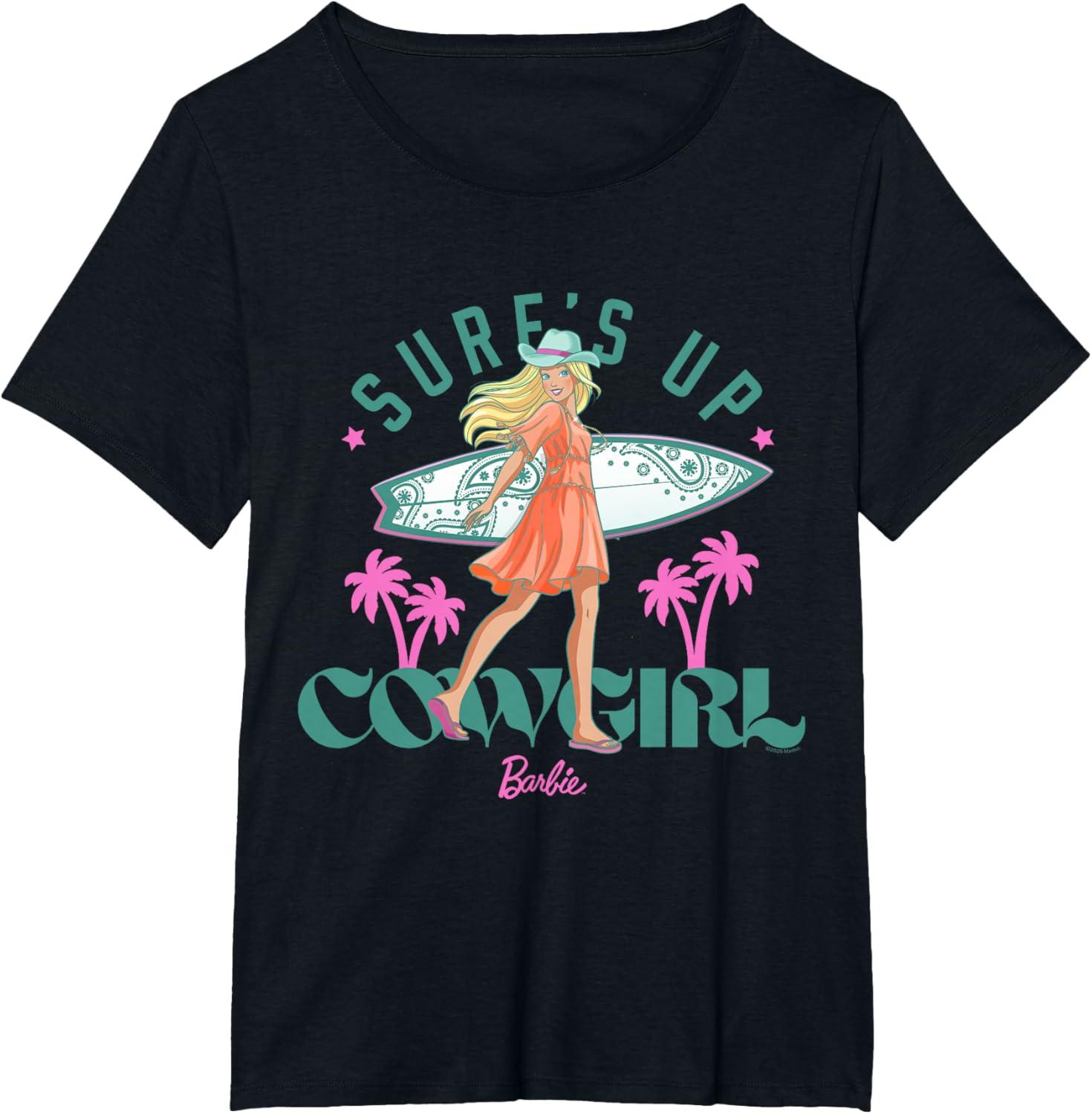 imageBarbie  Surfs Up Cowgirl TShirtBlack