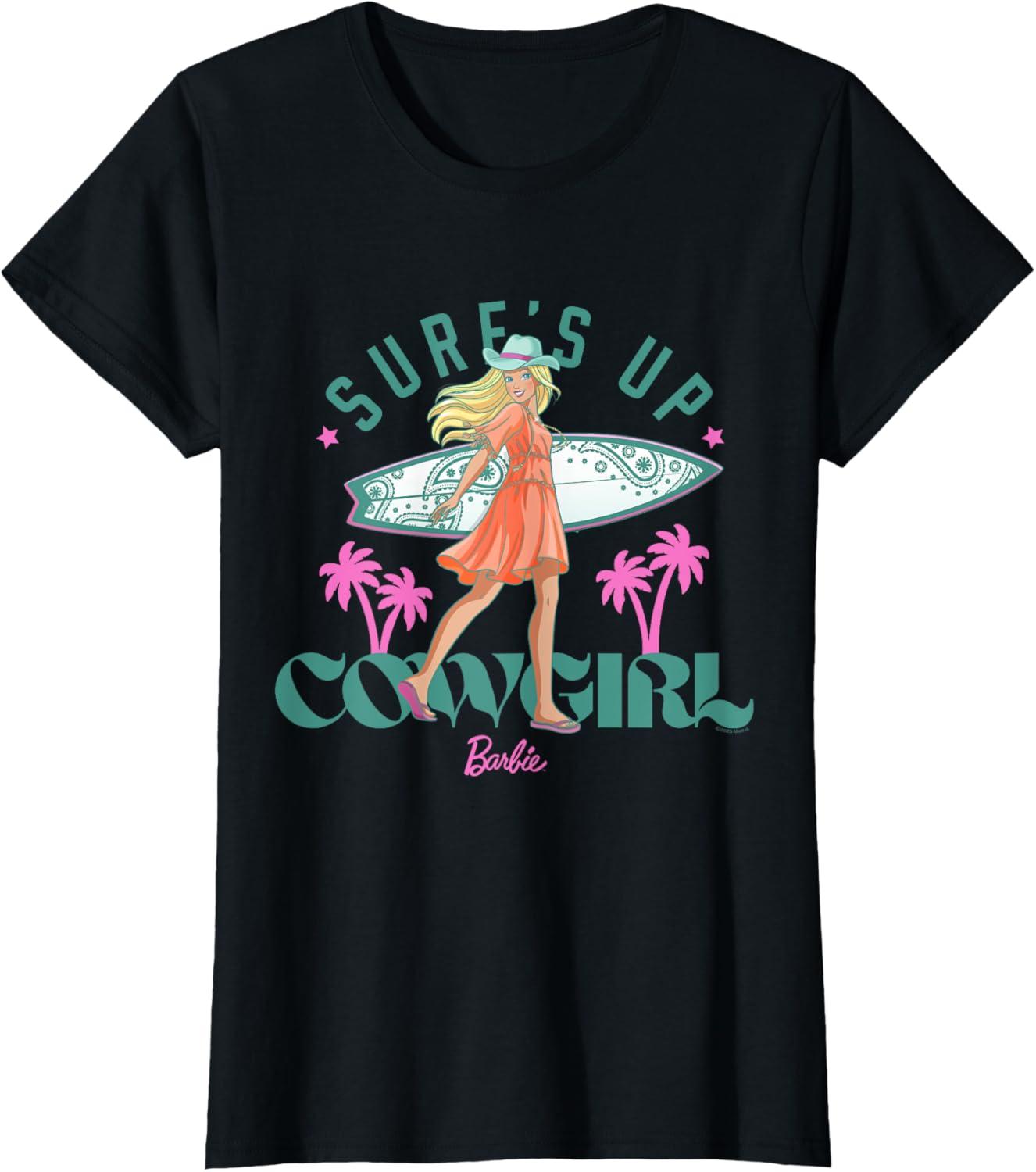 imageBarbie  Surfs Up Cowgirl TShirtBlack