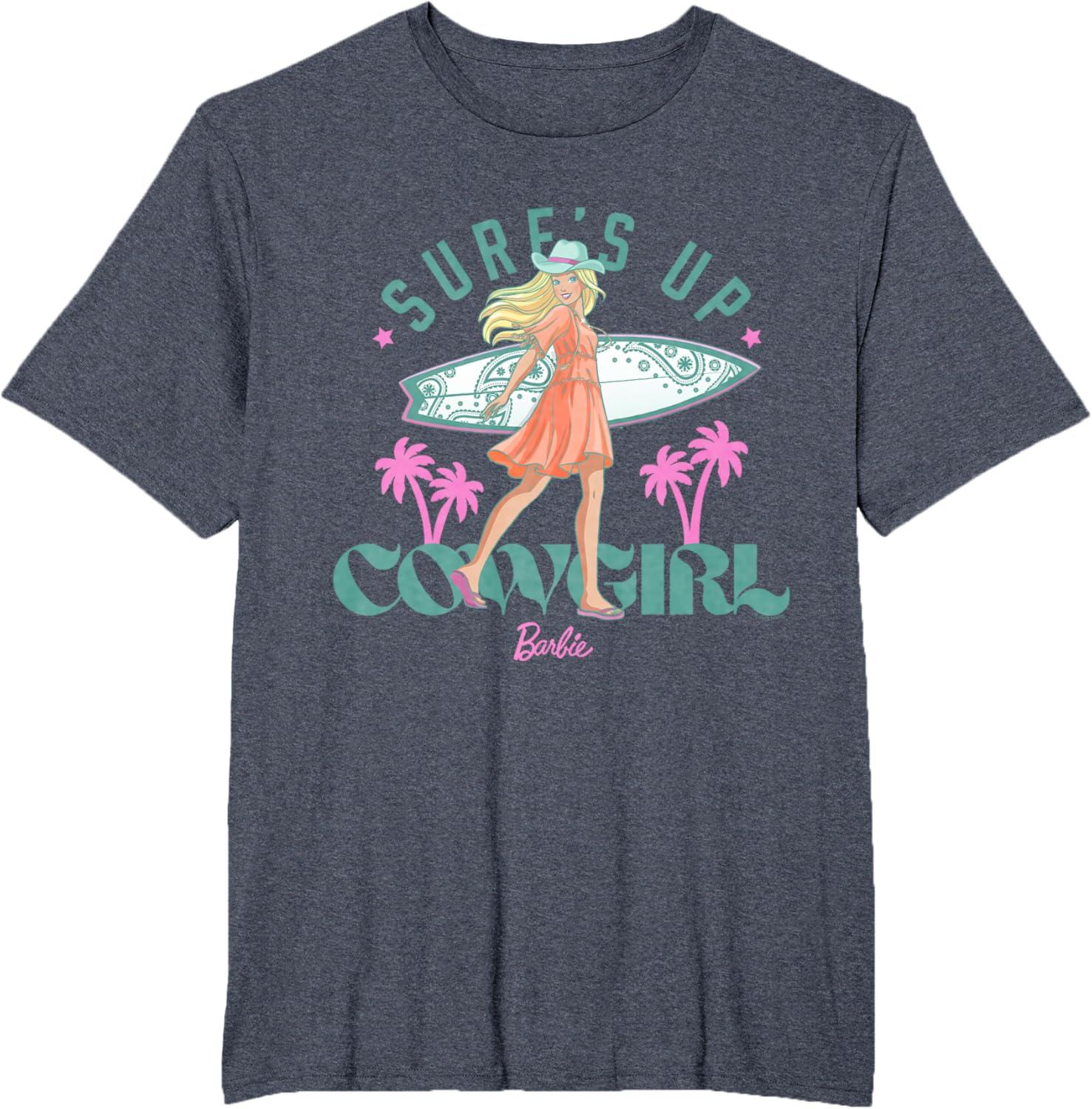 imageBarbie  Surfs Up Cowgirl TShirtHeather Blue