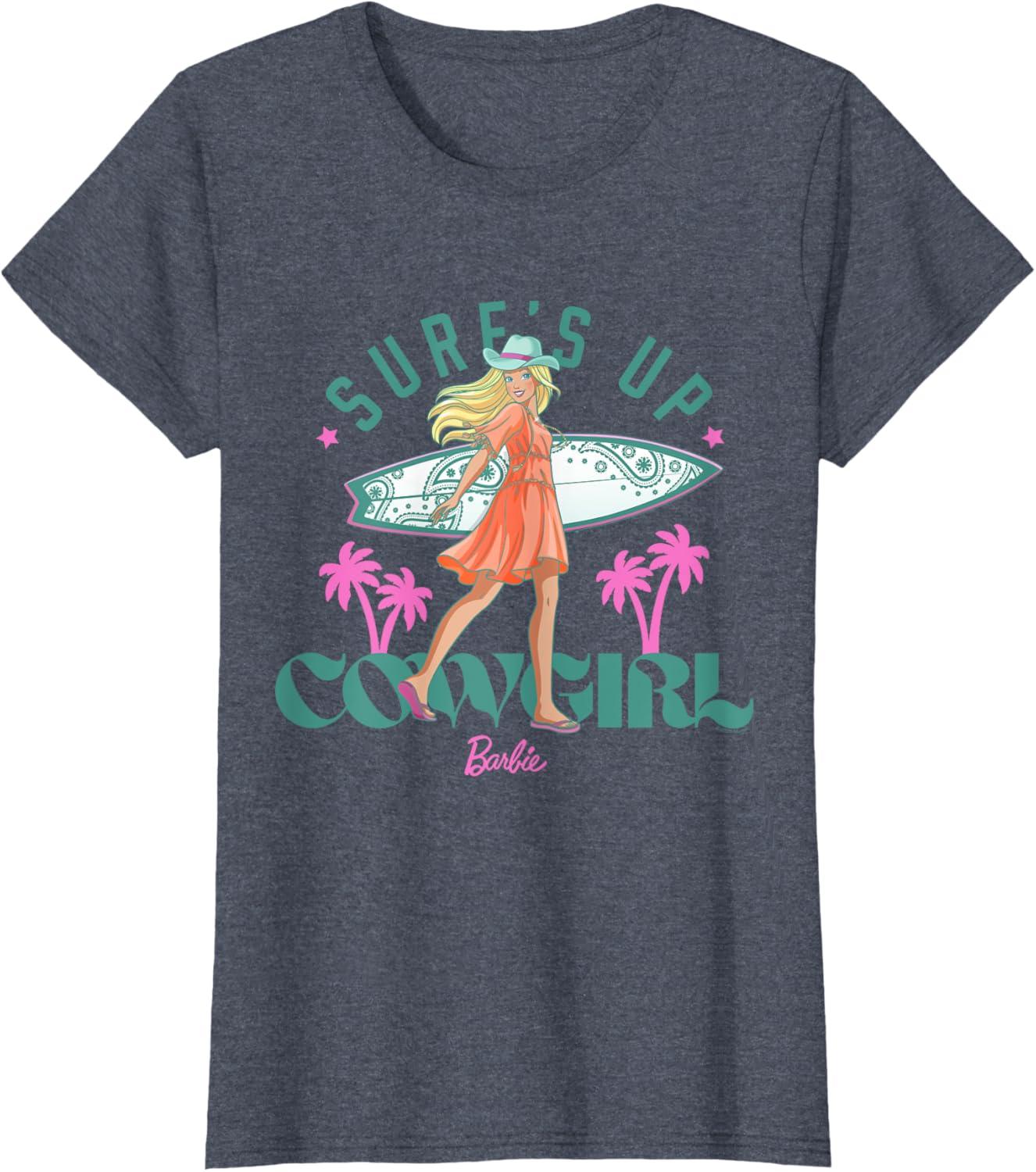 imageBarbie  Surfs Up Cowgirl TShirtHeather Blue