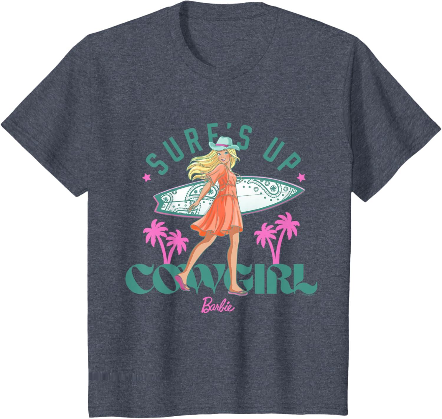 imageBarbie  Surfs Up Cowgirl TShirtHeather Blue