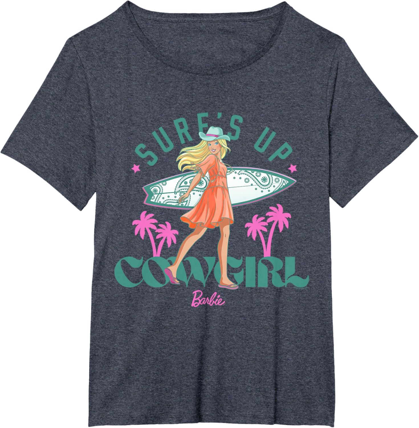 imageBarbie  Surfs Up Cowgirl TShirtHeather Blue
