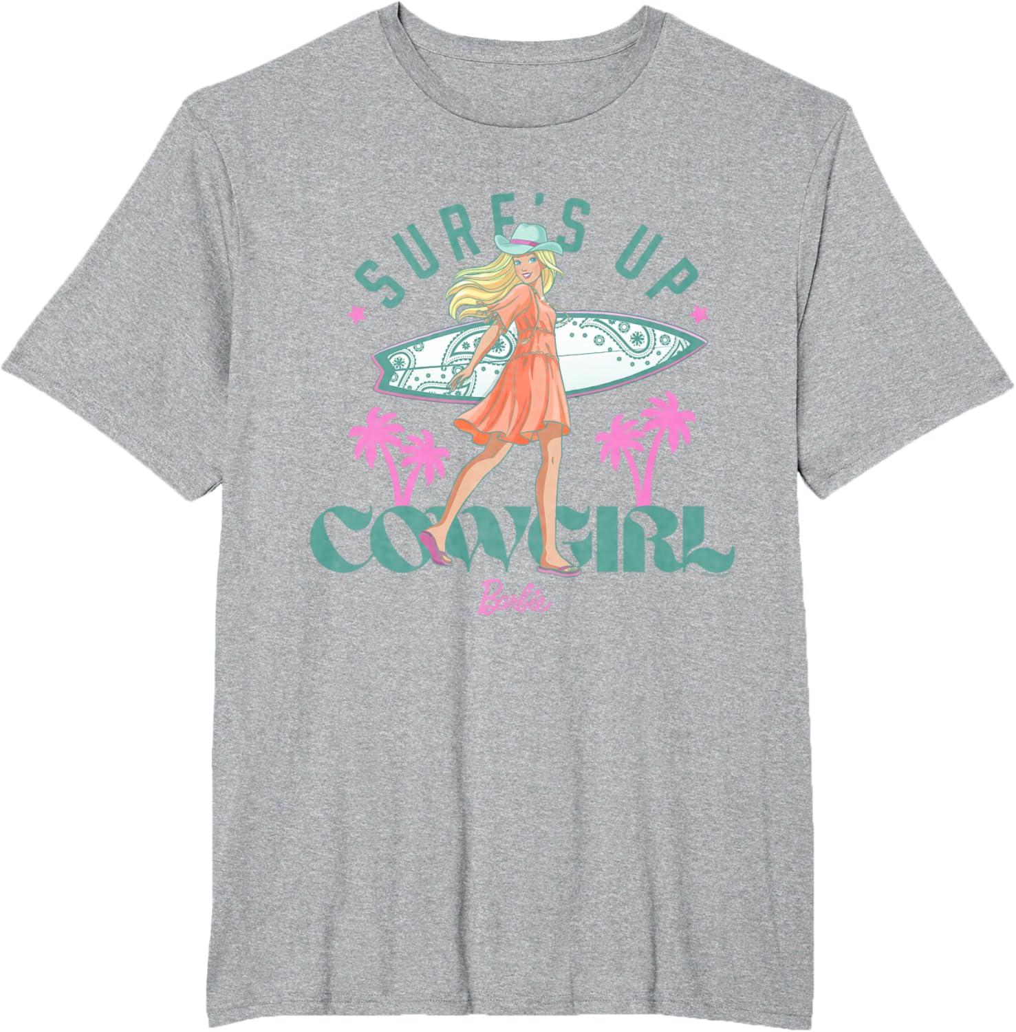 imageBarbie  Surfs Up Cowgirl TShirtHeather Grey