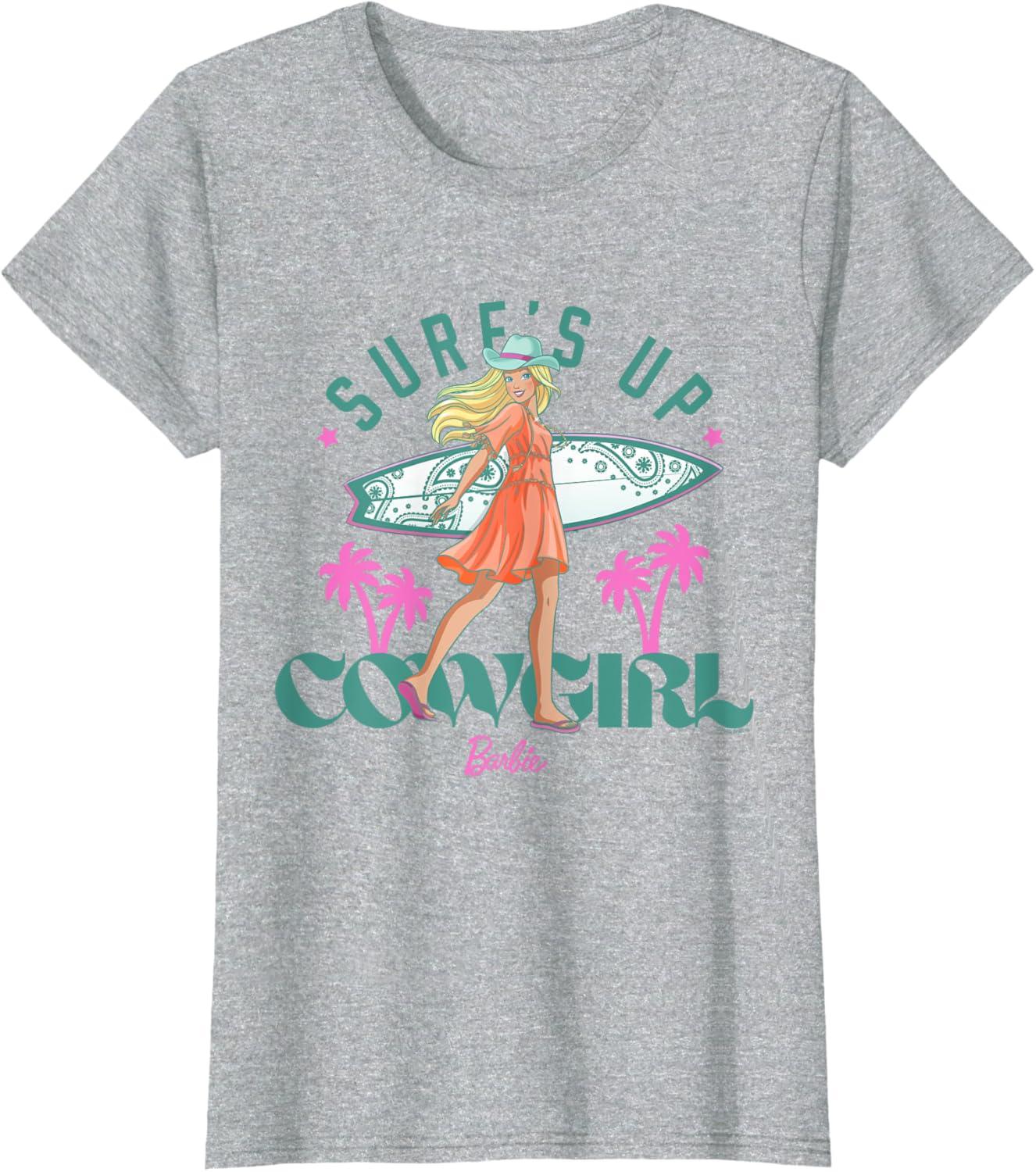 imageBarbie  Surfs Up Cowgirl TShirtHeather Grey