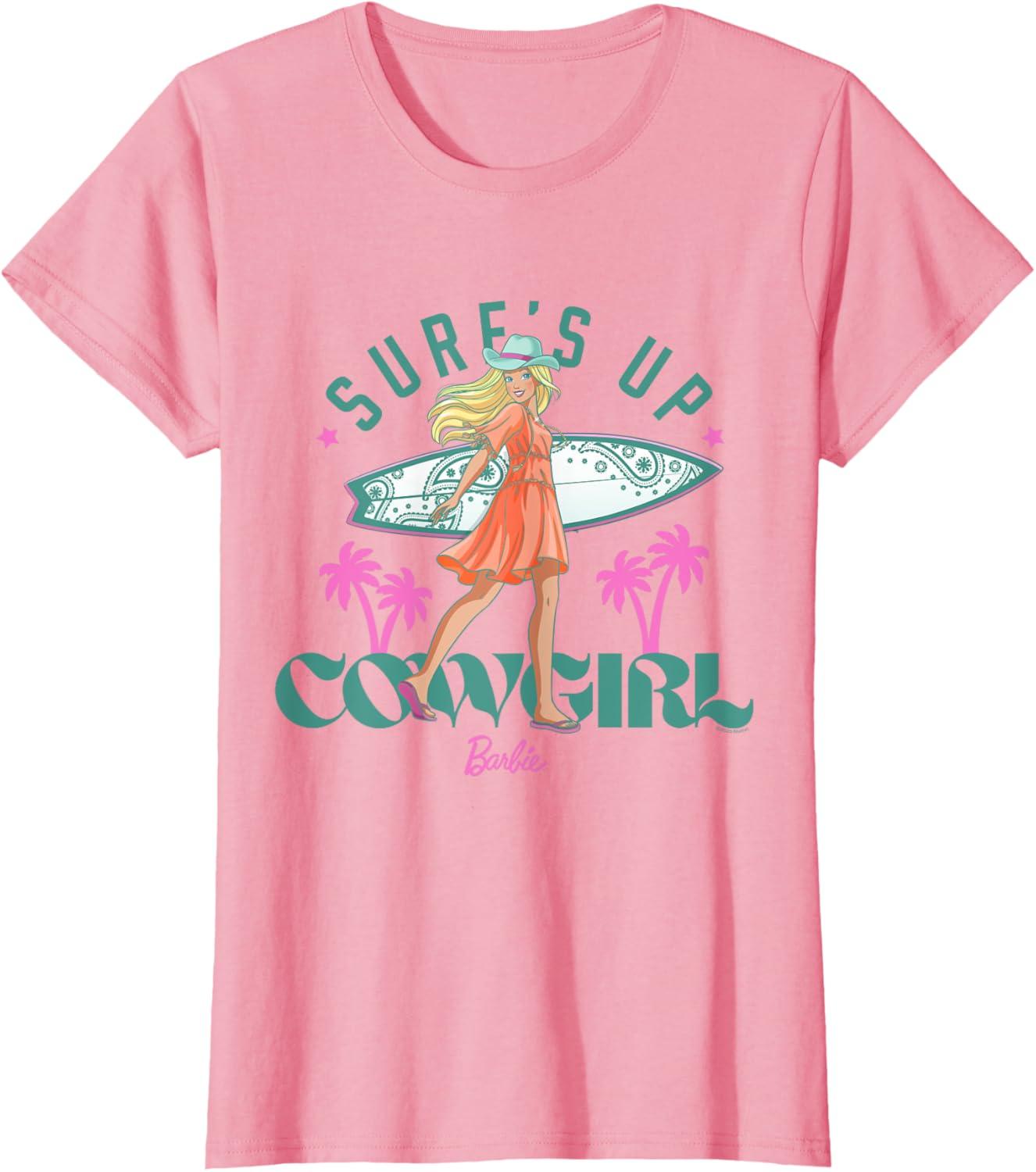 imageBarbie  Surfs Up Cowgirl TShirtPink