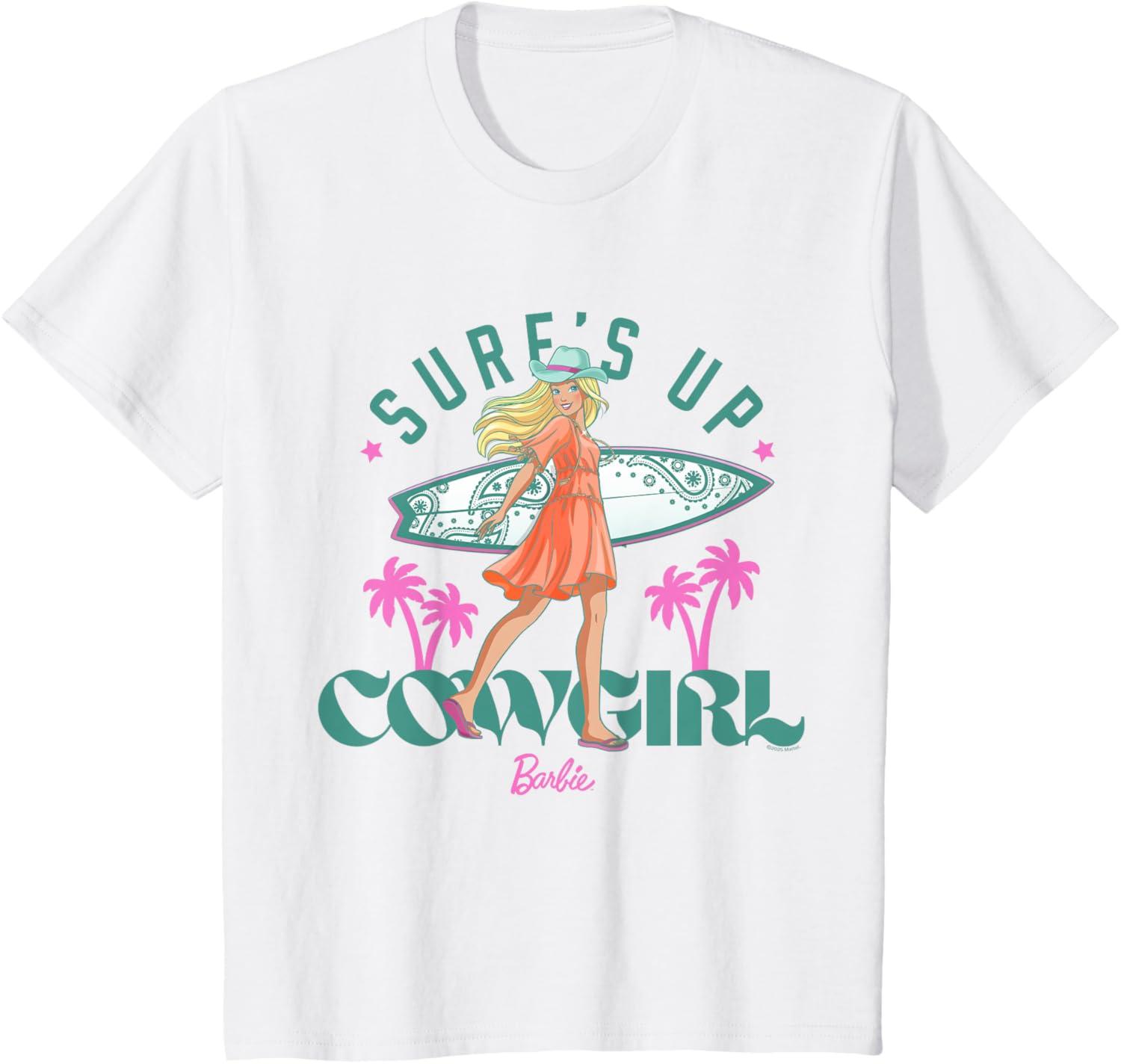 imageBarbie  Surfs Up Cowgirl TShirtWhite
