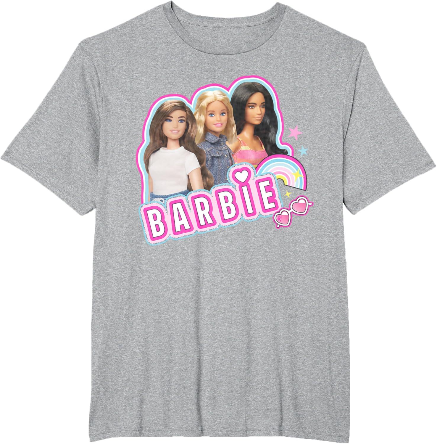 imageBarbie  Weekends Best Friends Fun TShirtHeather Grey