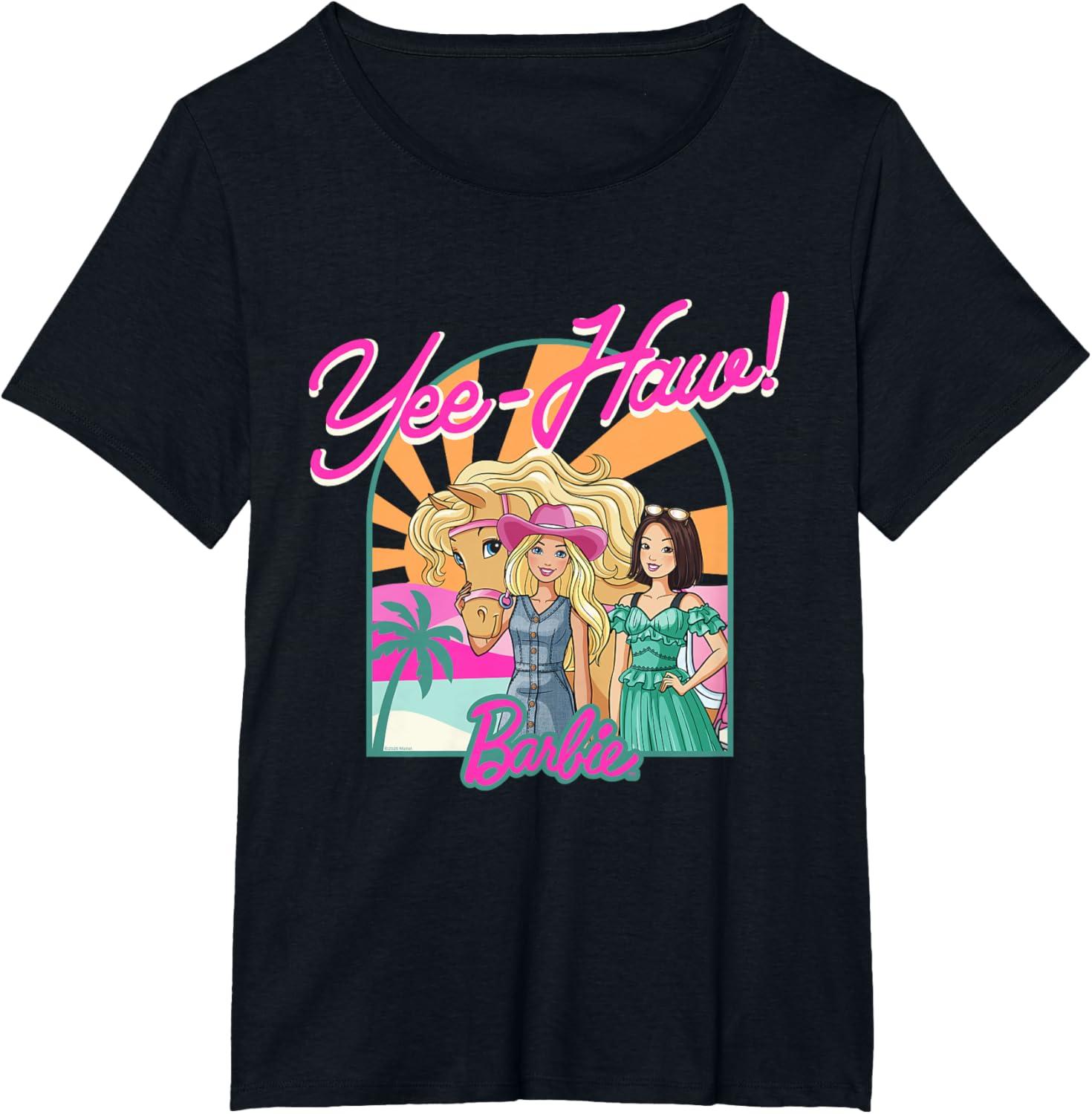 imageBarbie  YeeHaw Sunset TShirtBlack