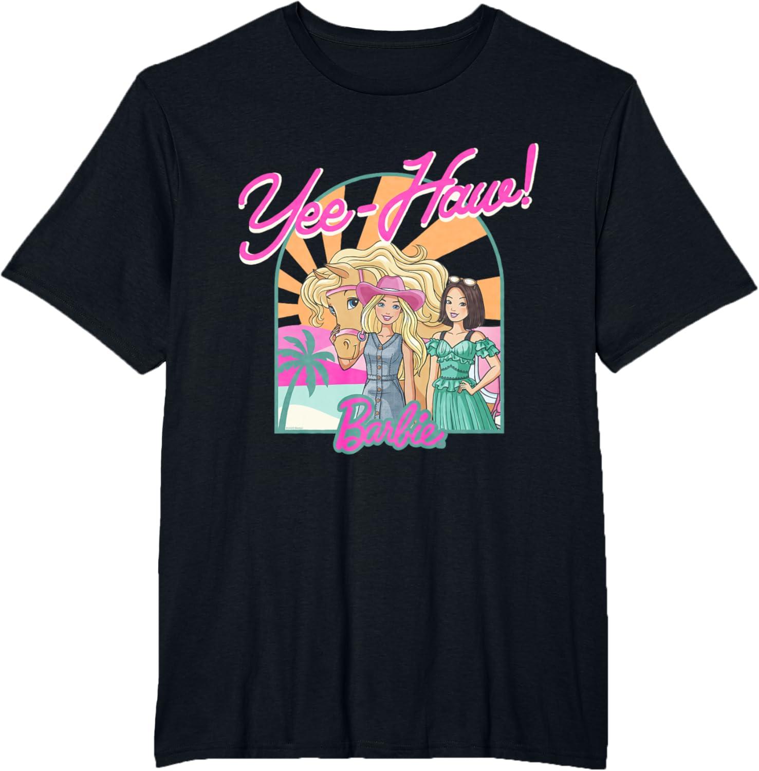 imageBarbie  YeeHaw Sunset TShirtBlack