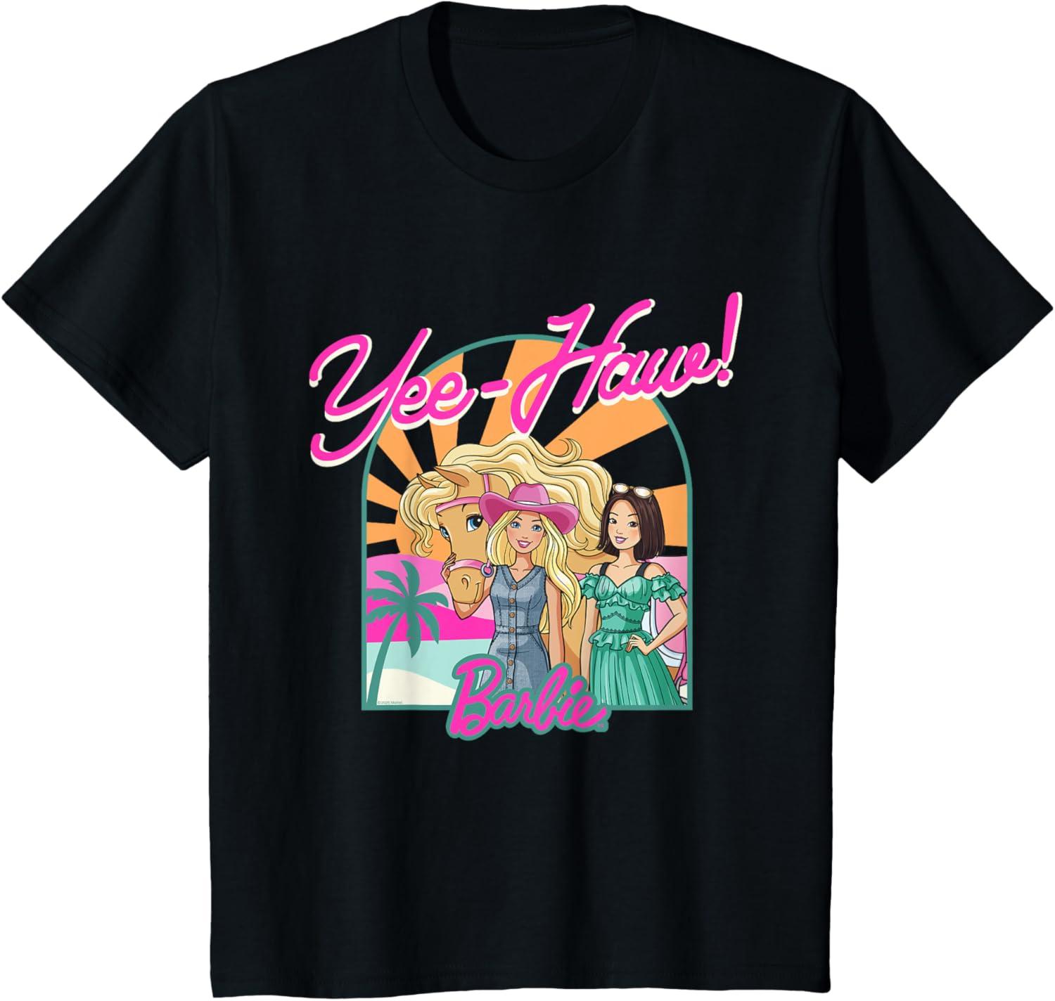 imageBarbie  YeeHaw Sunset TShirtBlack