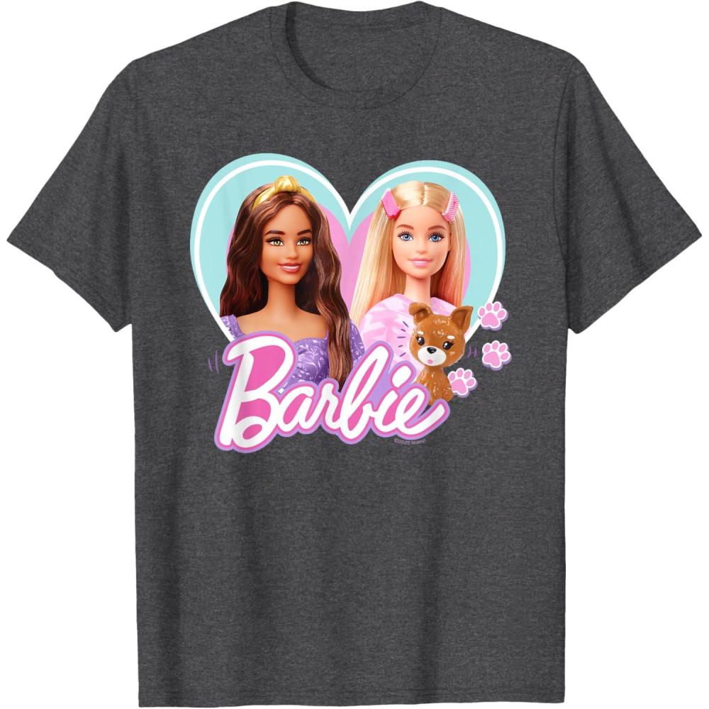 imageBarbie  Pawsitive Vibes TShirtDark Heather Grey
